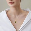 AHTAMOS Dolphin Necklace 14K Gold Plated Dolphin Blue Sandstone Necklace