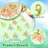 DanLingJewelry 60Pcs Colorful Acrylic Flower Leaf Pendants Delicate Lily Floral