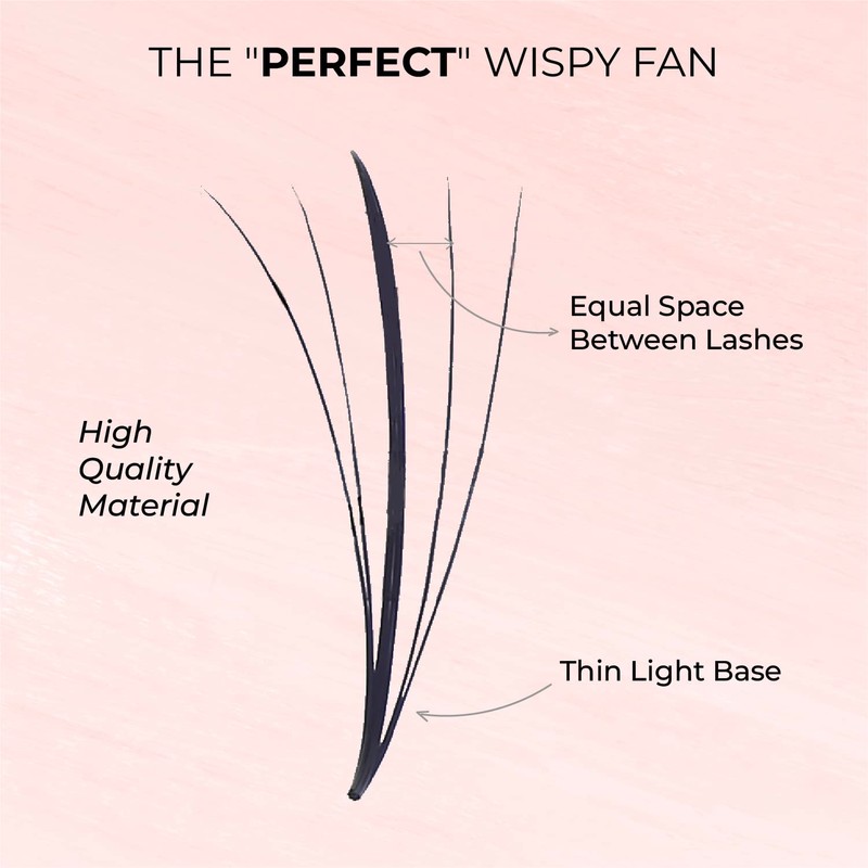 MDC LASHES Promade Wispy Loose Eyelash Extensions 1000fans 0.05-0.07 Thickness,