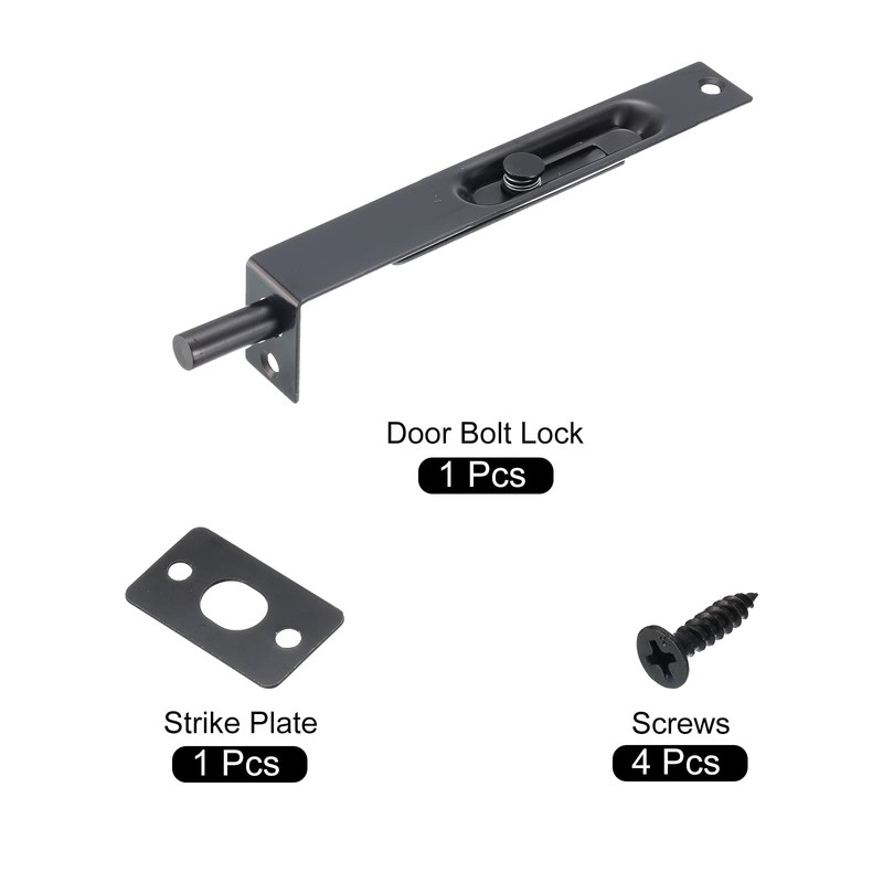 uxcell Flush Bolt, 6 Inch Stainless Steel Door Concealed Slide