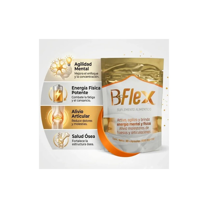 Vitaminas B Flex Energía Mental Y Física 30 Capsulas