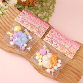 Taba Squishy Cat Paw Squeeze Toys,Sensory Fidget Toy for Your Best Mellow and Chill,Party Favors, Birthday Gift, Squishy Toys for Adults (White Orange Gradient)