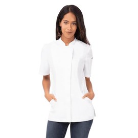 Chef Works Women's Roxby Chef Coat, White, XX-Large