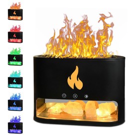 Ultrasonic Atomizing Essential Oil Diffuser, Aroma Diffuser, 7 Color Haimalaya Salt Lamp, Timer Function Air Humidifier, Home Décor