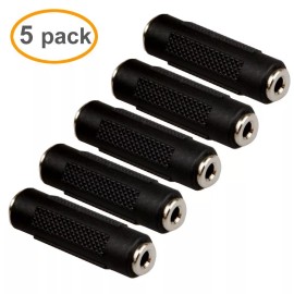 Unbranded/Generic 5 Pack 3.5mm 1/8" Aux Stereo Female to Female F/F Audio Coupler Adapter Jack