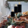 Black Pillar Candles Set of 3 - Dripless Unscented -