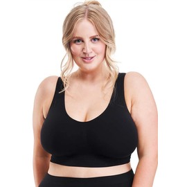 All Woman Plus Size Fuller Cup Comfort Wire Free Bra (UK, Alpha, XL, Regular, Regular, Standard, Black)