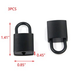 Tulead Mini Square Padlocks Metal Black Locks Vintage Padlocks Decorative Locks Jewelry Box Padlocks Pack of 2 with Keys