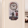 AUNMAS Wall Clock, MDF European Retro Rectangular Wall Clock Bar