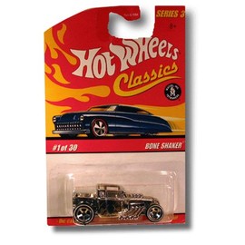 HOT WHEELS 2006 1 of 30 silver BONE SHAKER CLASSICS SERIES 3 1:64 SCALE DIE-CAST BODY/CHASSIS SPECIAL PAINT