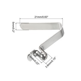 PATIKIL 5.5 x 3.8 mm 8 Pack Kayak Paddle Press Studs Pole Switch Spring Clips Steel Hollow Button Locking Tube Single Pin for Camping Awning Tent Poles