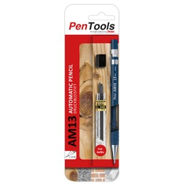 PenTools by Pentel AM13 Mechanical Pencil, 1.3mm Line Width for Craftsmen and Carpenters, Includes 8 Fine Leads, VE