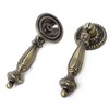 Honbay 2PCS Antique Style Bronze Metal Drawer Tear Drop Cabinet