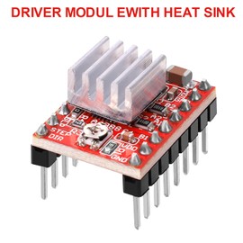 Ransanx 10 Pcs Stepper Motor Driver Module A4988 Motor Driver with Heat Sink for 3D Printer Reprap Suitable，for Mendel Huxley Arduino