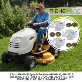 NICHEFLAG 3 Pack 918-04426 Spindle Assembly Kit Replaces 618-0421, 618-04217, 618-04394, 618-04426, 618-3129, 618-3129A, 618-3129B, 618-3129C, 618-3190, 719-3118, 918-04217, 918-04394, 918-3129