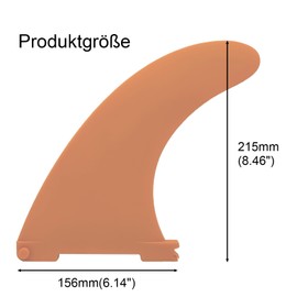 Anfyko Paddleboard Fin Replacement - Quick Install, Enhanced Nylon Fiberglass, Classic Curved Design - Center Fin for Inflatable SUP Stand Up Paddle Board (1P Apricot Yellow)