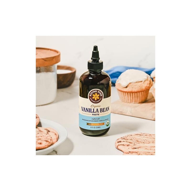 Rising Star Organic Vanilla Bean Paste, 8 oz (1 Ct)