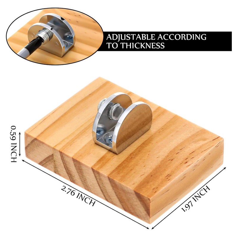 Small Picture Stand 4Psc Mini Wood Adjustable Glass Display Stands