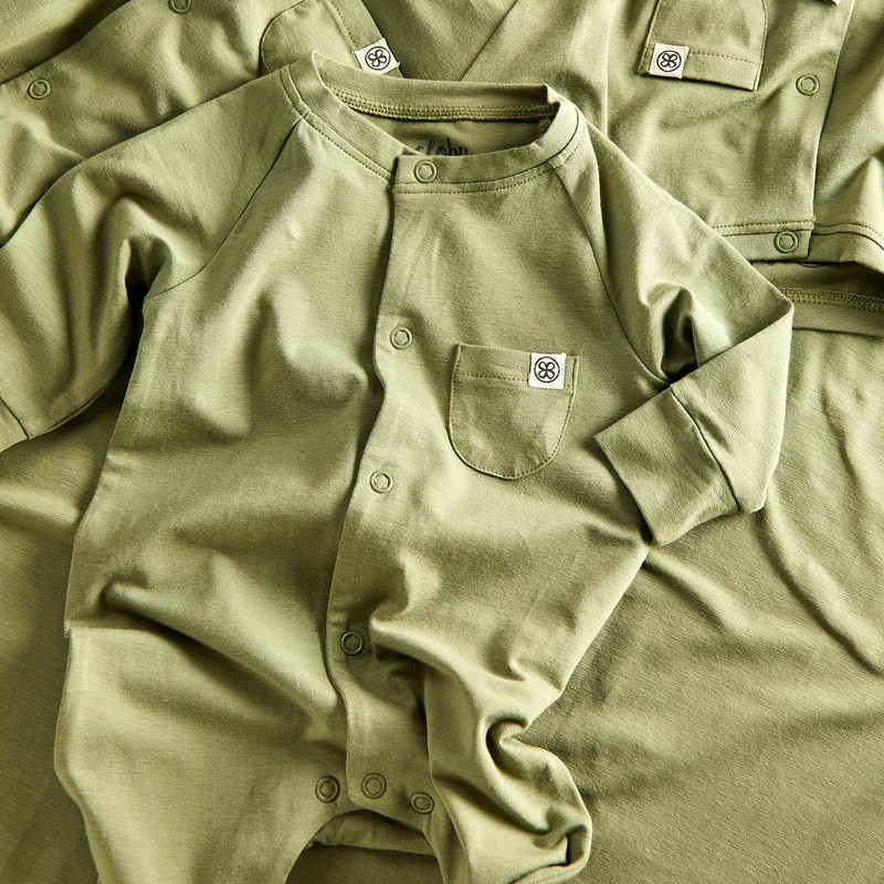 Cloby CBY-UVS1-OG Overall/Romper with UV Protection (UPF 50+) Olive (Size