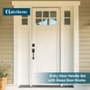 Calzibeno Black Front Door Handle and Deadbolt Set, Front Door