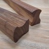 Savagrow 10pcs Walnut Wood Cabinet Solid Pulls 7.56" Hole Center