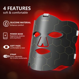 Hottoerak Hottoerak Red Light for Face, Near Infrared Face Light, Red Face Lamp with 660nm & 850nm Wavelengths for Home Use