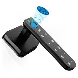 Fingerprint Door Lock, Foxgard Biometric Door Lock, Electronic Door Knob with Keypad,Smart Door Knob with 100 Fingerprints, 50 Codes, Auto Lock Mode for Home,Bedroom, Office(Square)