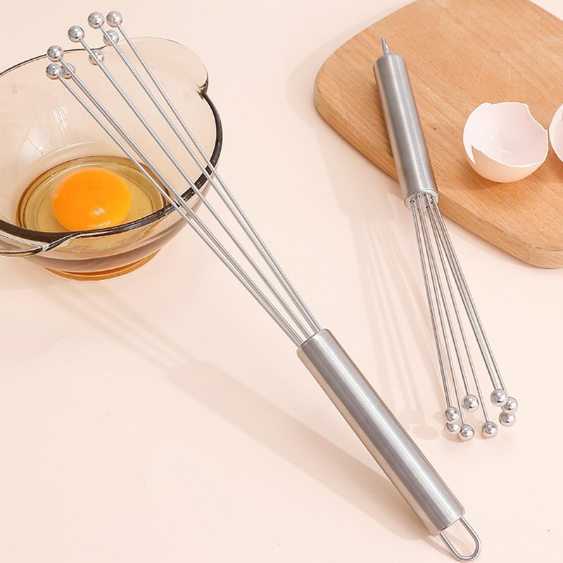Annlpoy 2 Pieces Ball Whisk with Balls 304 Stainless Steel