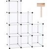 C&AHOME Cube Storage, 9-Cube BookShelf, Plastic Closet Cabinet Organizer, DIY