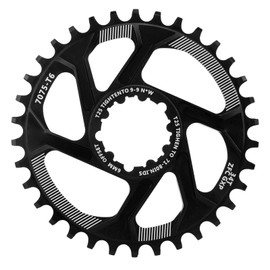 Bike 34T Single Speed Chainring 6mm Offset Direct Mount Narrow Wide Aluminum Chainwheel for SARM GXPBlack