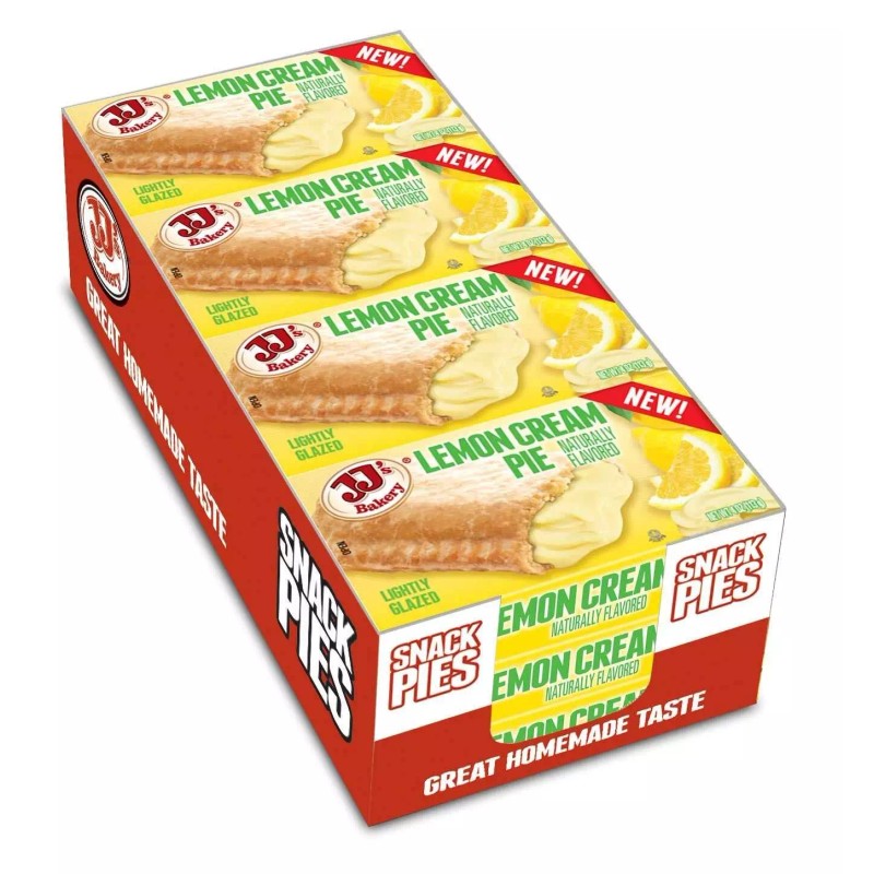 JJ's Bakery Lightly Glazed Snack Pies Kosher 4oz (Lemon Cream)