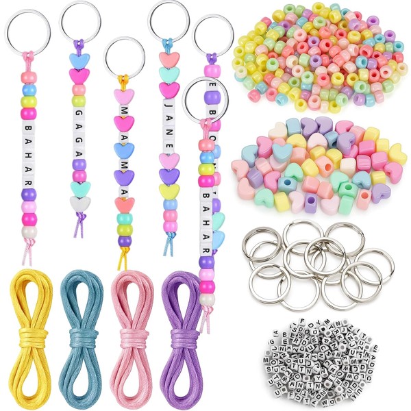 556 PCS Keyring Making Kit, DIY Key Ring Making Kits,
