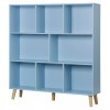 Segawe 8 Cube Storage Organizer, 3 Shelf Wood Bookshelf Storage