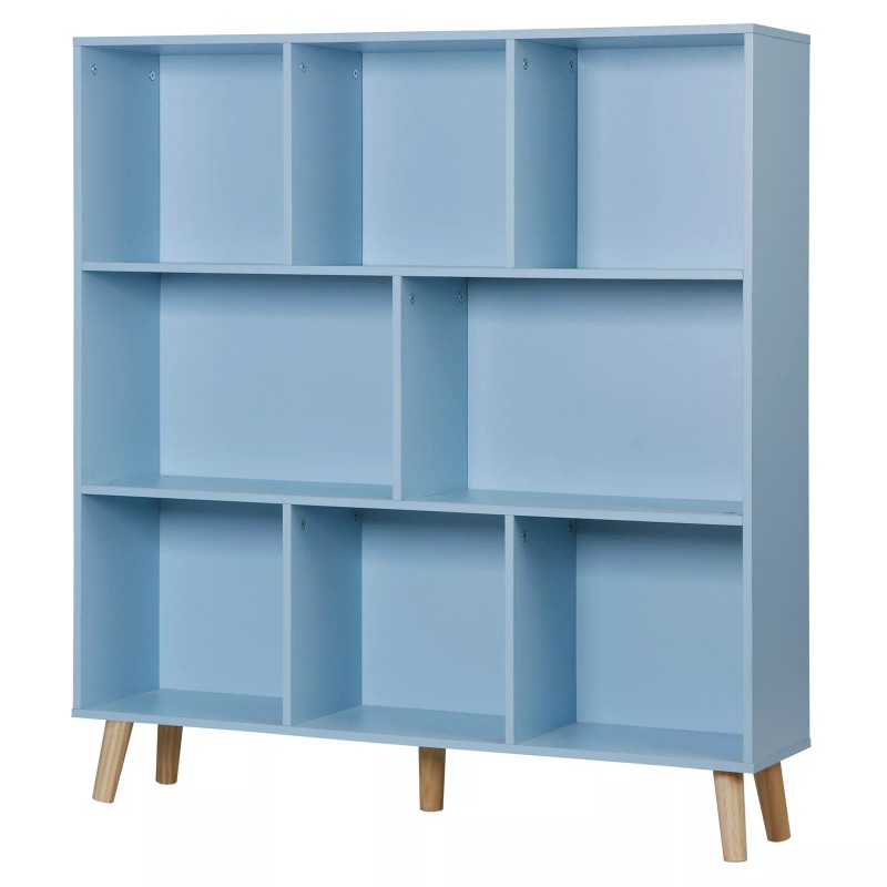 Segawe 8 Cube Storage Organizer, 3 Shelf Wood Bookshelf Storage