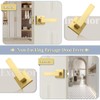 NIZADO Passage Door Handle Gold, Brushed Brass Door Handles Interior,