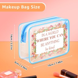 Gfhzdmf Inspirational Gifts for Women Clear Makeup Bag Positive Quotes Gifts Motivational Gift for Daughter Sister Friend Cosmetic Bag Birthday Christmas Graduation Gift for Female