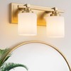 BrkNit 2 Light Modern Bathroom Light Fixtures Over Mirror, Brass