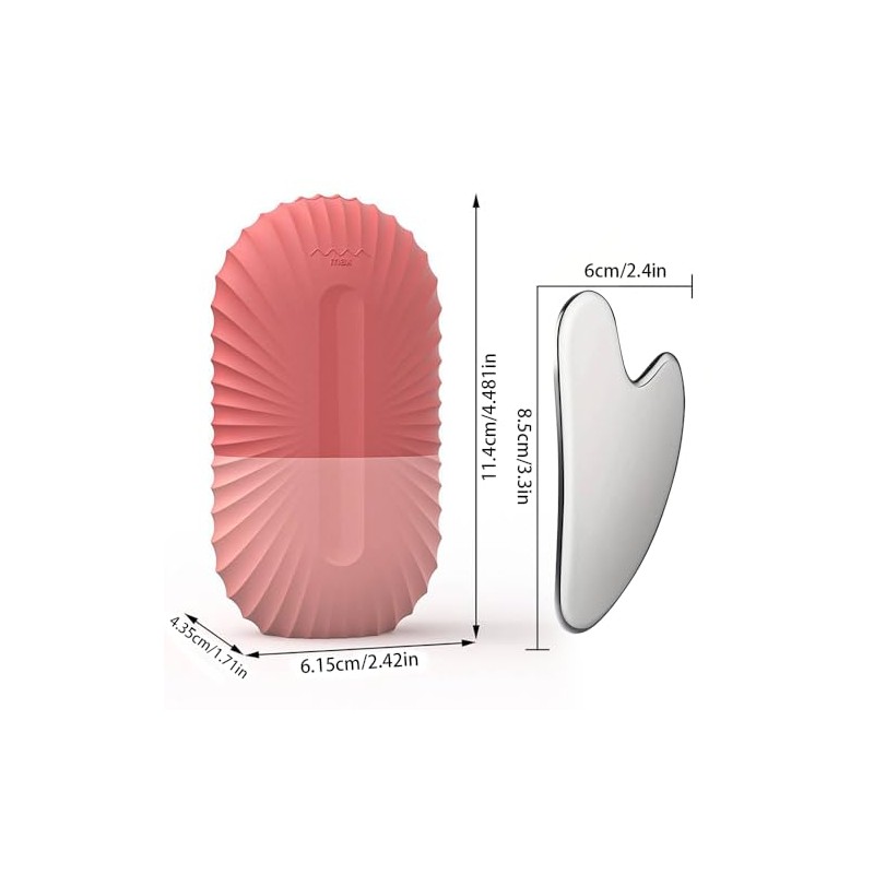 Set de rodillo de silicona y raspador de acero inoxidable