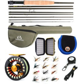 M MAXIMUMCATCH Maxcatch Alltime Travel Fishing Rod-Ultra Compact for Backpacking 8-Piece 9ft with Rod Tube (Size: 5/6/8wt) (Alltime Rod&Reel Combo, 9' 6wt 8pcs)