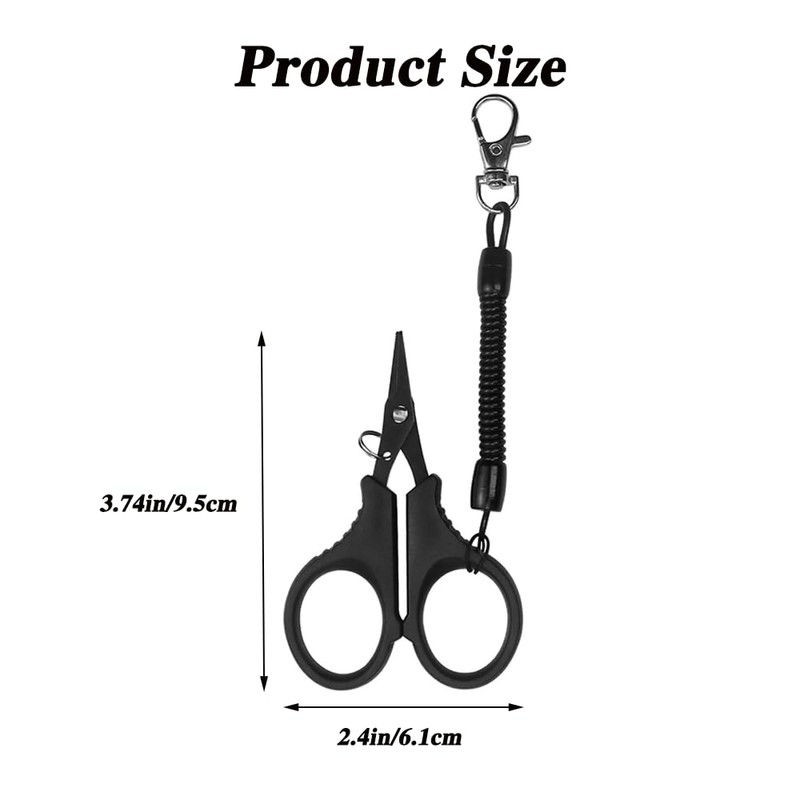 NYGHMY 1 Pcs Stainless Steel Fishing Scissors - Black Titanium