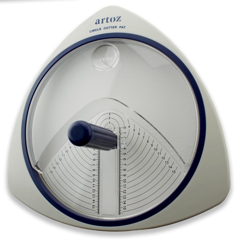 ARTOZ Circle Cutter with 3 Spare Blades, Paper, Photos, Cardboard,
