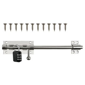 Barrel Bolt Latch Door Locks,Sliding Bolt Latch with 12PCS Screws Thickened Slide Latch Lock Silver with 30 mm Combination Lock Door latches & Bolts Slide Latch Door Lock