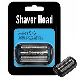 Shaver Replacement Heads - for Braun Razors, 53B Compatible with All Series 5 & 6 Easy Attachment Smooth Shave Black