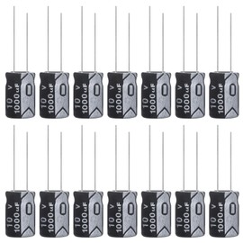 ALLECIN Capacitors 1000uF 10V Elkos Capacitor 1000µF 10Volt Aluminium Electrolytic Capacitor 8x12MM Electrolytic Capacitors 1000uF MFD 105°C (Pack of 15)