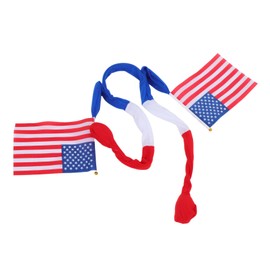 Baluue Lightweight Patriotic Usa Flag Hairband with Handswing for Independence Day Celebrations Comfortable Cloth Headband for July Party and Outdoor Festivities