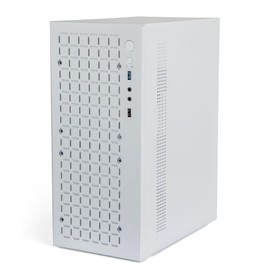Micro ATX Case PC Case: MATX Case Mini PC ITX Desktop Computer Case Support Micro ATX MATX DTX ITX Mini PC with USB3.0, Support 3.5'' HDD (White)