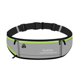 SooGree Slim Running Belt Fanny Packs for Women & Men Runners Pouch Waist Pack Phone Holder Large Crossbody Runners Bag Gear Accessories for Running Hiking Traveling Sports Adjustable Strap