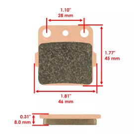 Caltric Brake Pads for Honda 300 TRX 300EX TRX300EX Rear Brakes 1993-2009
