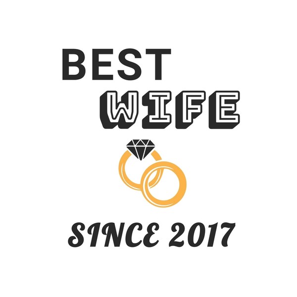 Best Wife Since 2017: 2017 Blank Notebook Journal Anniversary Gift