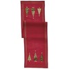 SARO LIFESTYLE Embroidered Christmas Tree Design Table Runner, Red, 16"x70"